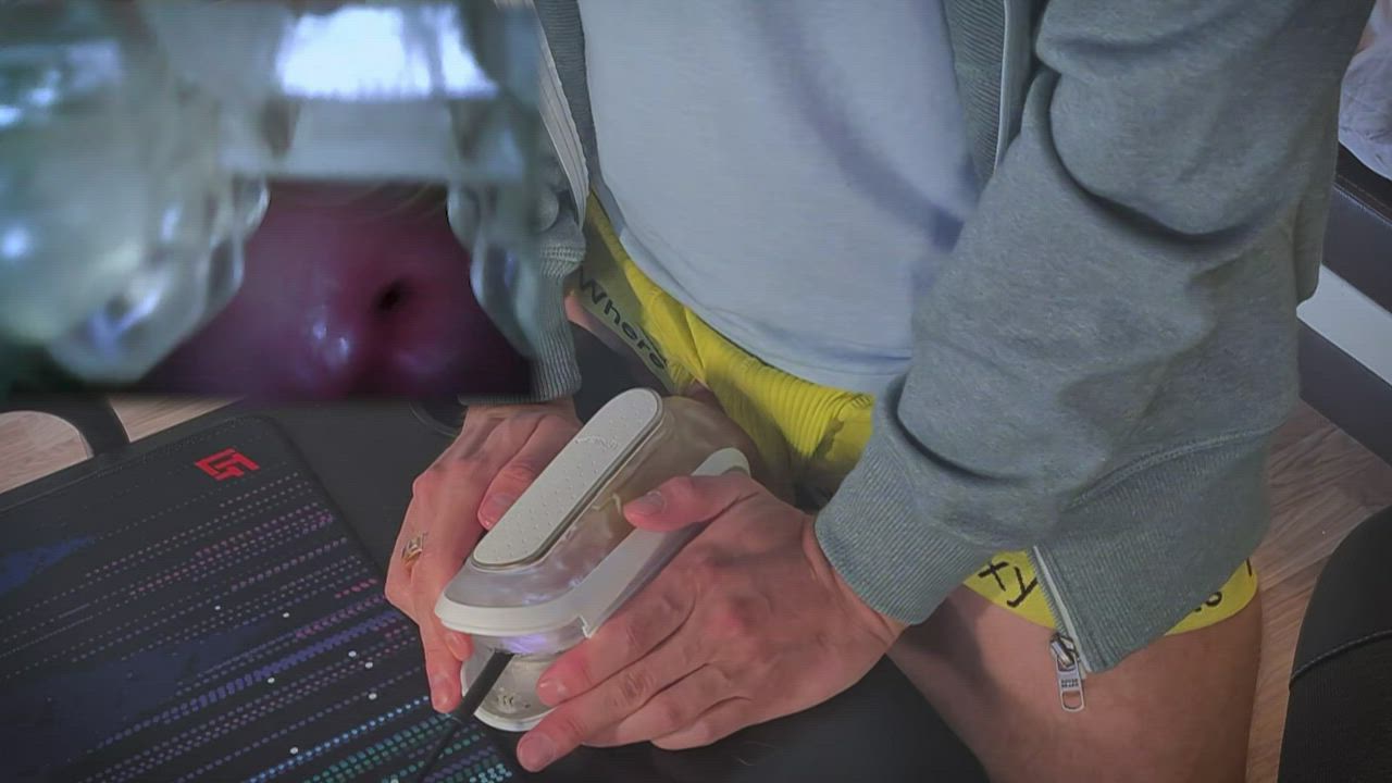 Fucking fleshligh with big curved ? Check out how I cum twice - watch me breed that