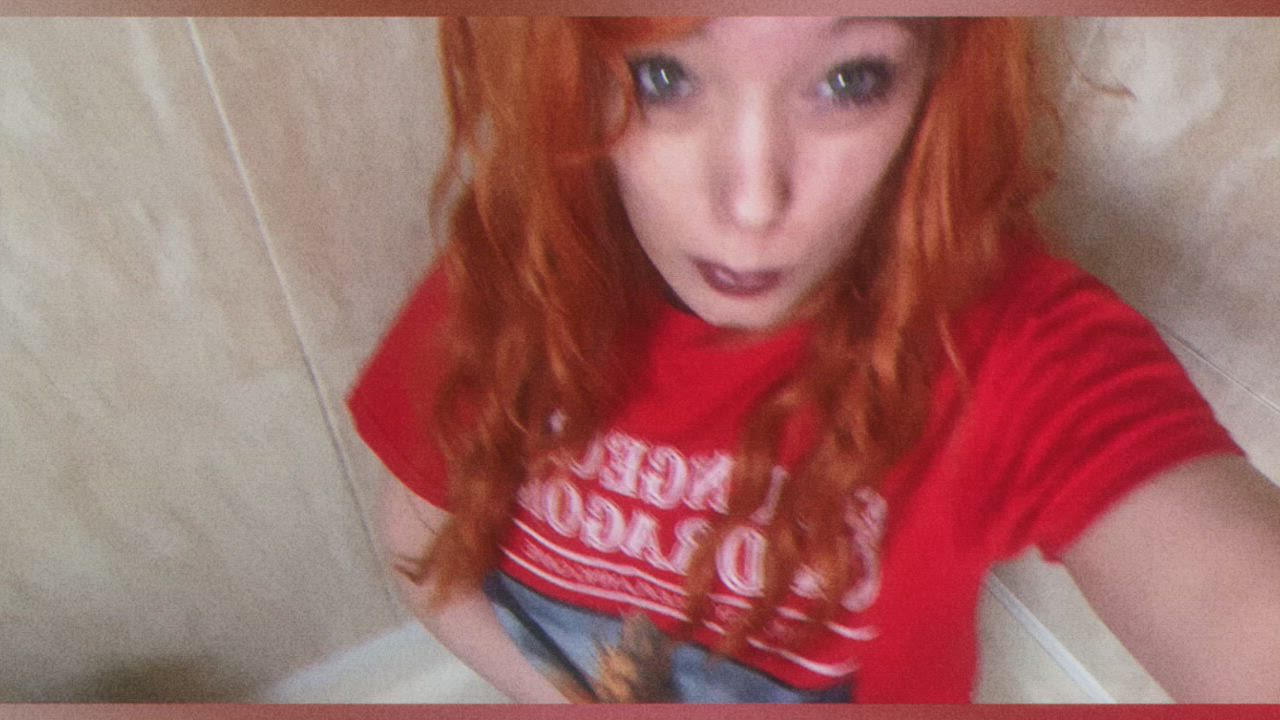 Gamer Girl Nerd Redhead Small Tits gif