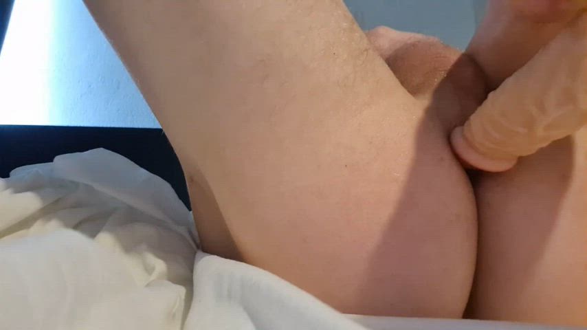 Preparing my tight virgin ass for the real thing