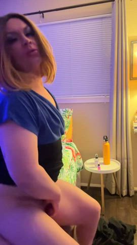 Trans Pawg 's Girl Dick in the air as she rides Latino Daddy's big stick
