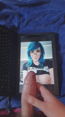 Cum Cumshot Facial Tits Tribute gif
