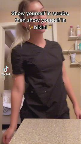 You'll never see what's under her scrubs