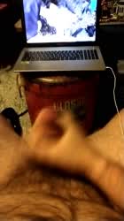 I blow a huge load whilst watching porn