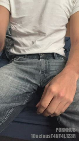 big dick cock gay jerk off masturbating nsfw precum solo gif