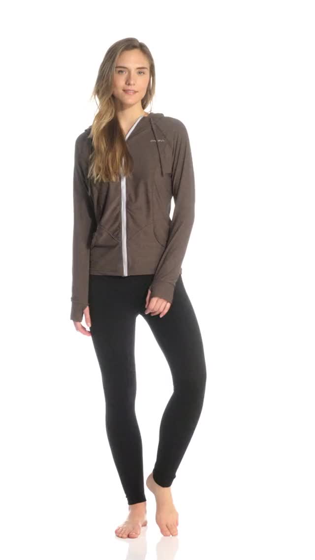 O'Neill Women's Hybrid Long Sleeve Front Zip Sun Hoodie