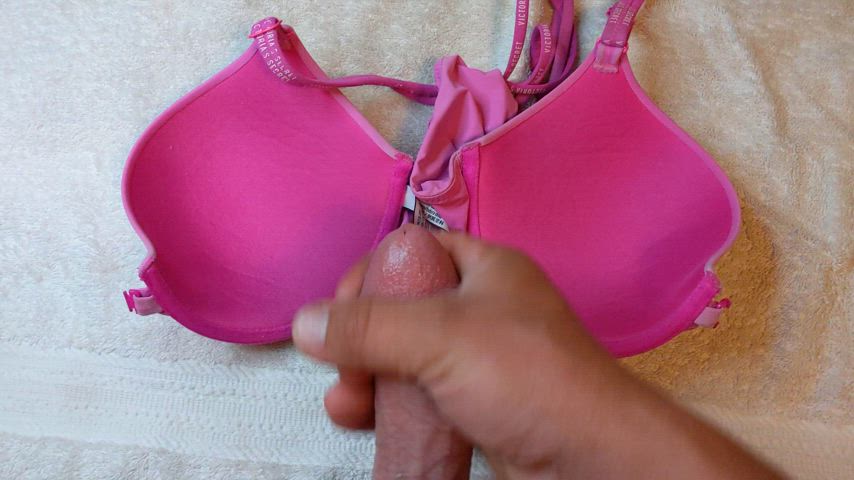 bra cum cumshot fetish gif