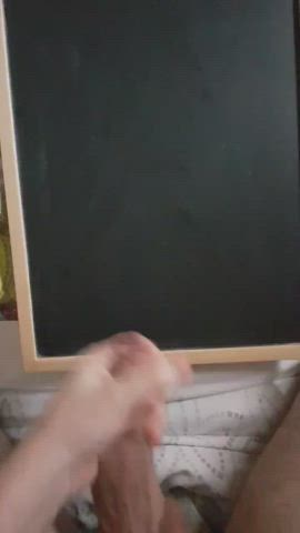 Let this thick teen cock cum on your body next time