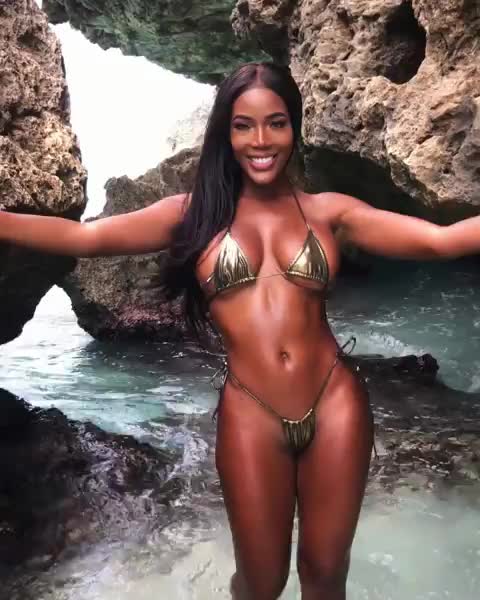 black bikini babe