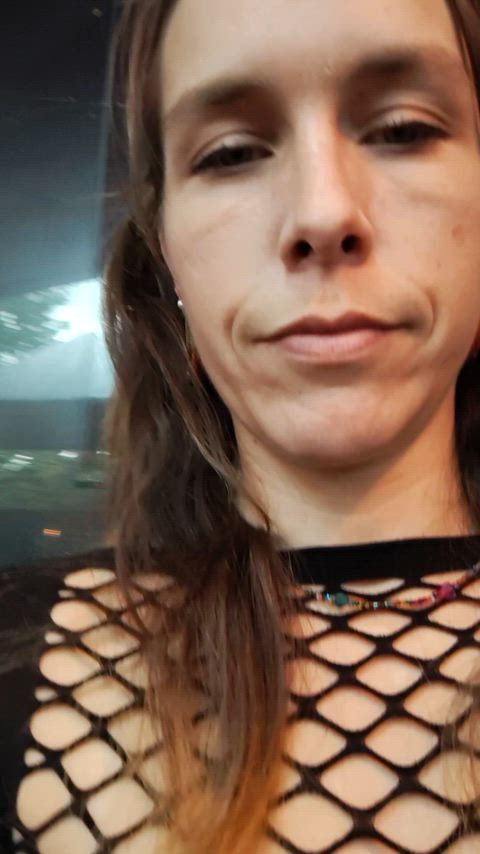 big tits fishnet natural tits stripper gif