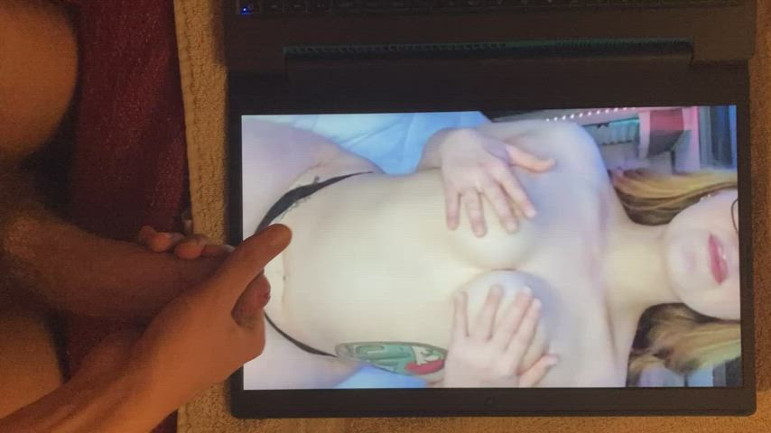 cumshot jerk off tribbing tribute gif