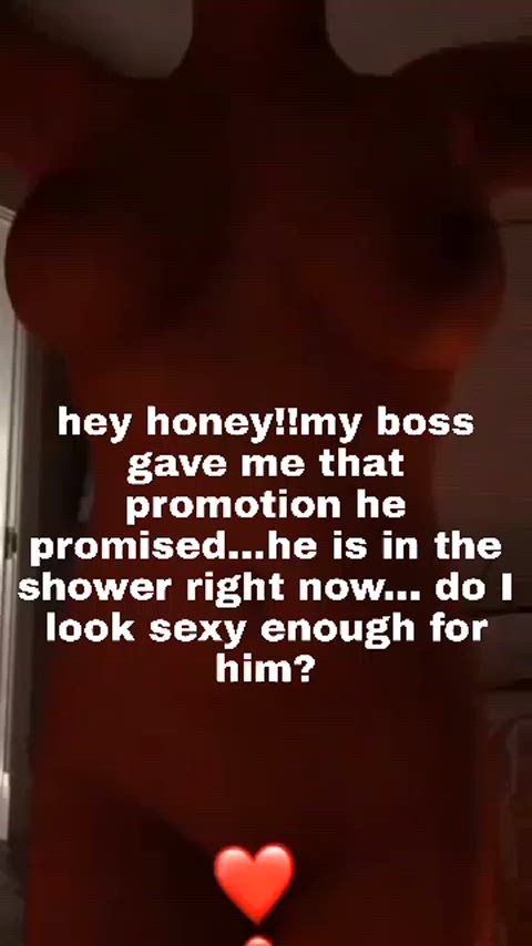 big tits boss caption hotwife gif