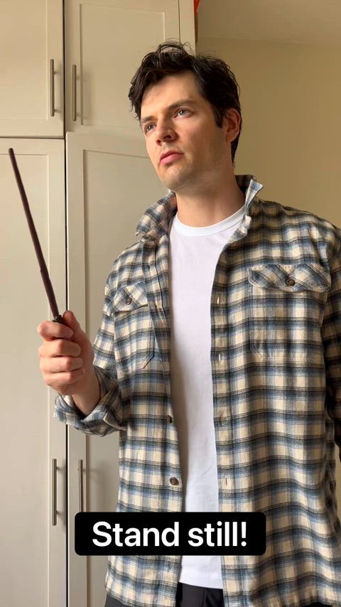 Trying expelliarmus out on my Hogwarts roommate! 🪄