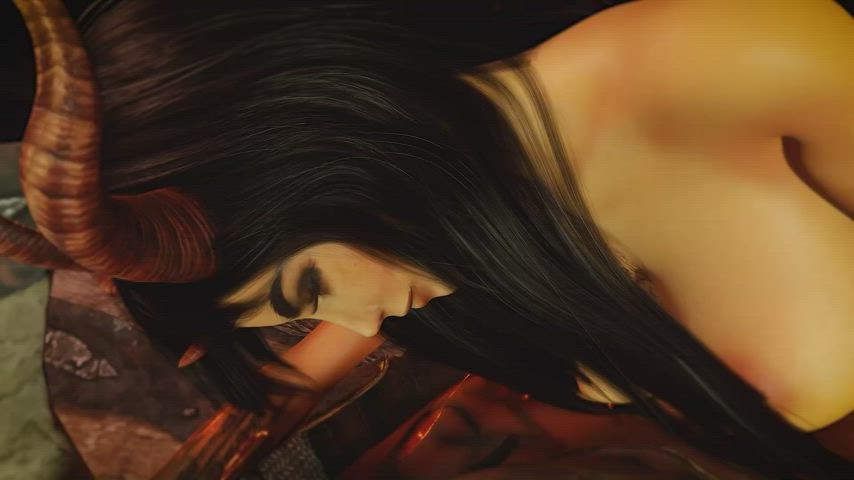 3d big tits brunette demon horny orgasm rule34 succubus tattoo xana gif
