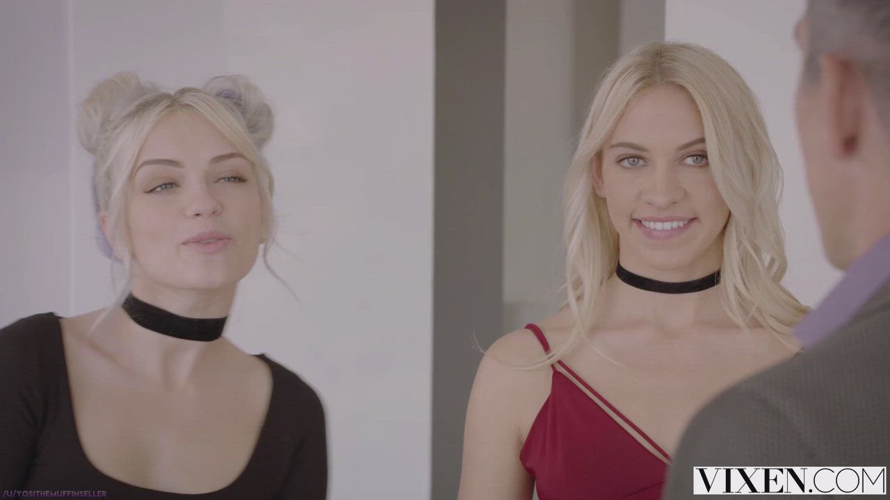 Blonde Threesome gif