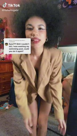 Ass Dancing Eye Contact Handjob Thong TikTok gif
