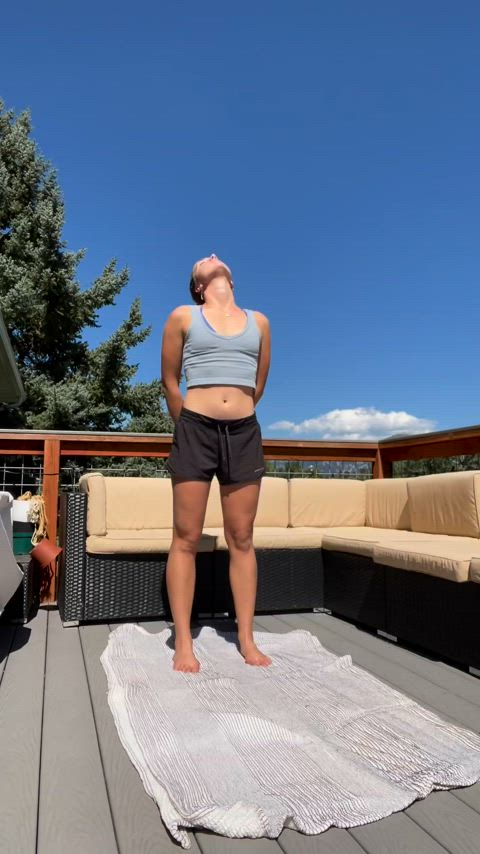 clothed skinny yoga gif