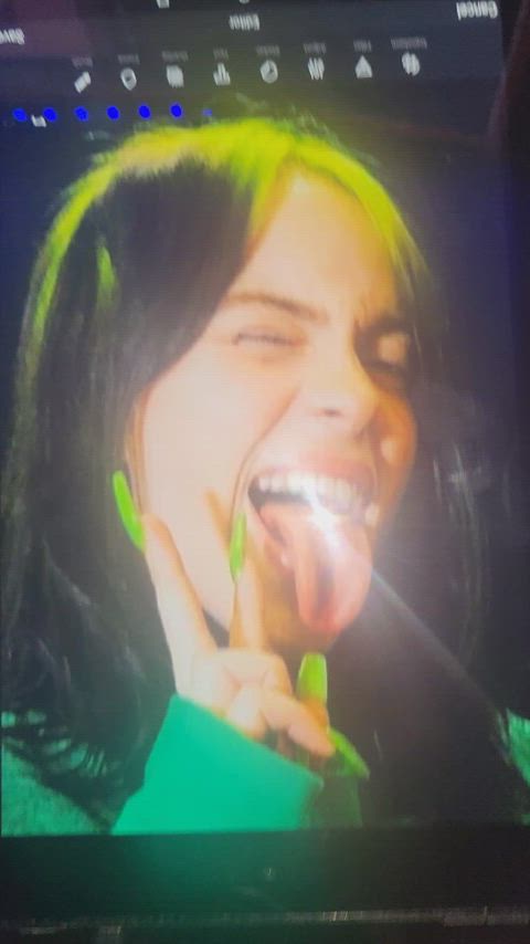 billie eilish cum cum in mouth cumshot facial facial expression gooning huge load