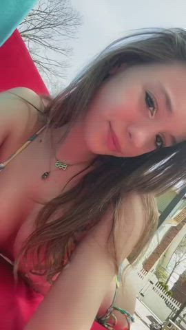Big Tits Bikini Cleavage Teen TikTok gif