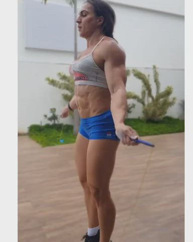 abs brazilian fitness gym muscles muscular girl workout gif
