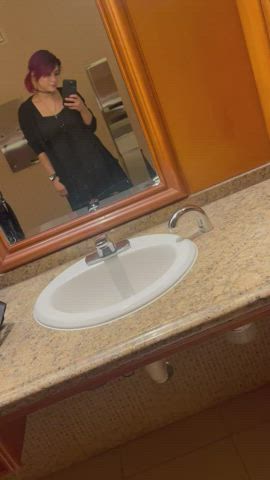 I chose this bathroom cuz it was the farthest and yet still someone walks in