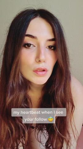 Amateur Boobs Brunette Curvy OnlyFans TikTok Tits UK Ukrainian gif