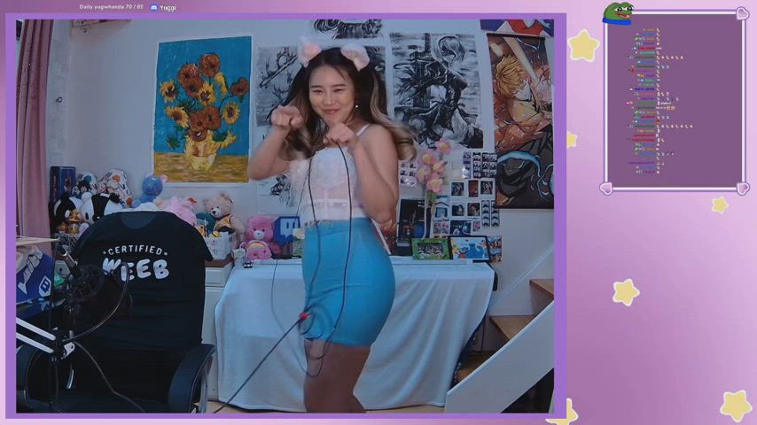 Asian Dancing Korean Skirt gif