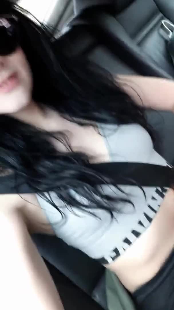 Touching herself in an Uber..