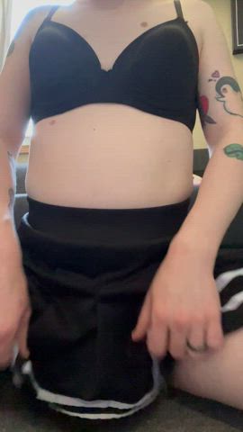amateur chastity cock cute lingerie nsfw onlyfans sissy solo trans gif