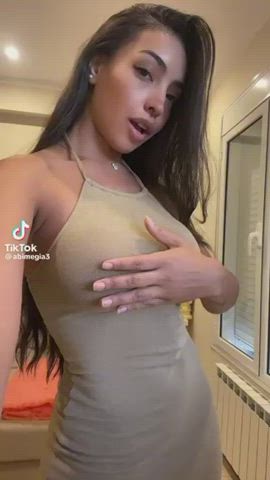 big nipples big tits see through clothing tiktok tits r/tiktits gif