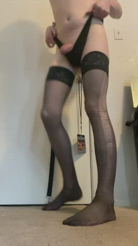 cock femboy girl dick lingerie teasing trans trans woman gif