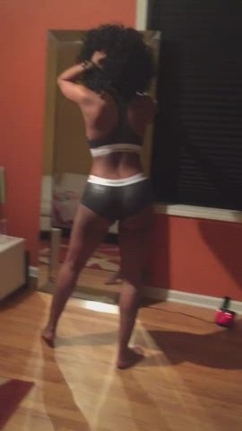 Afro Amateur Dancing Ebony Legs Non-nude Panties Twerking gif