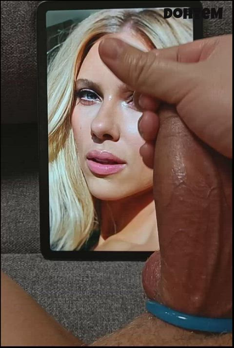 babecock big dick celebrity jerk off male masturbation moaning scarlett johansson