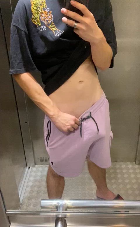 cock cockflash elevator public r/caughtpublic gif