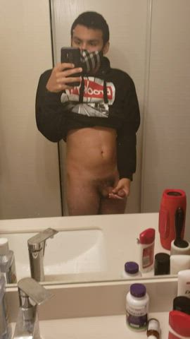 clothed gay jerk off mexican mirror solo teen gif