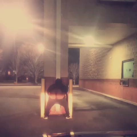 Ass Spread Ebony Public gif
