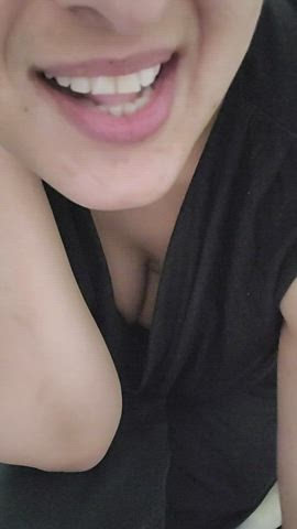 my natural smile with long tongue