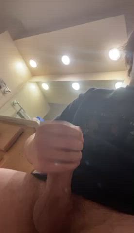 All this cum gone to waste because you weren’t here to take this load on your face.