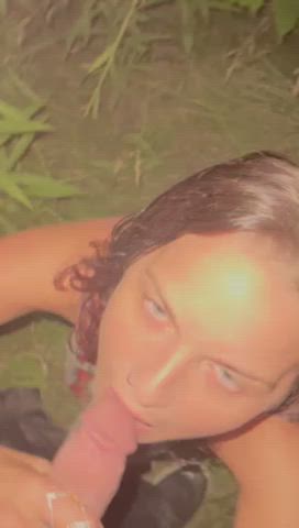 Blowjob Cum Cum In Mouth Cumshot Hotwife Public Sucking Swingers Vixen gif
