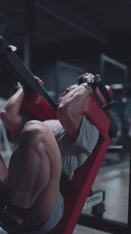 babe brunette cute gym legs muscular girl shorts white girl workout gif