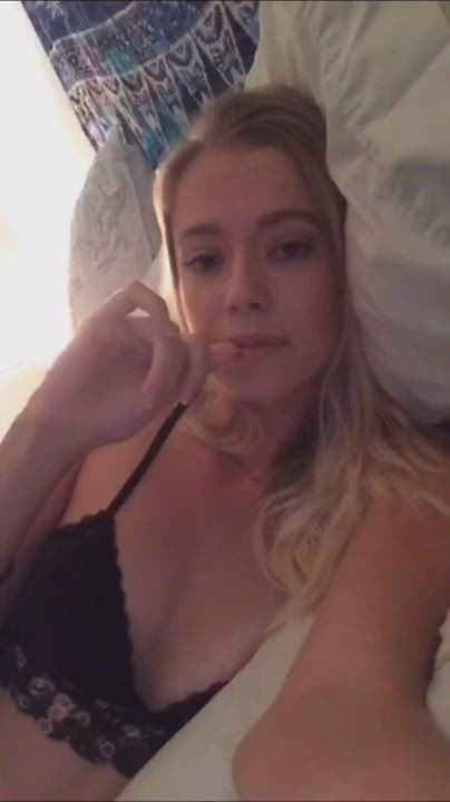 Provocative blonde teen