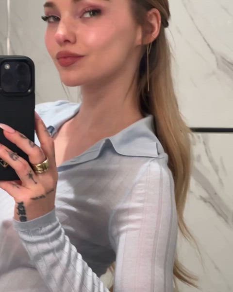 braless celebrity see through clothing celebs gif