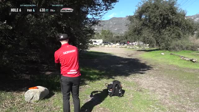 2019 Wintertime Open - Round 2  Kveseth Hole 6 approach scooter