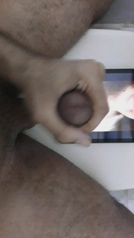 Cumshot Masturbating Tribute gif