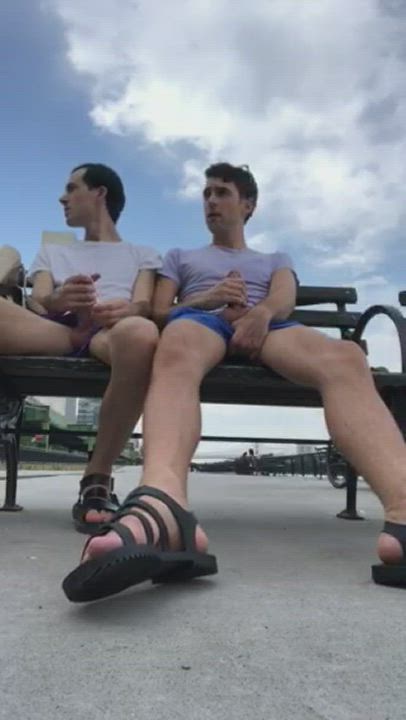gay jerk off public gif