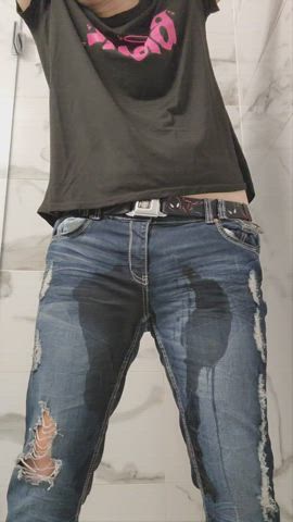 pee peeing piss pissing trans gif