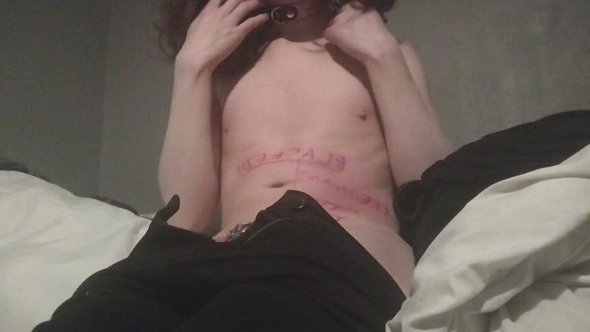 chastity femboy trans gif