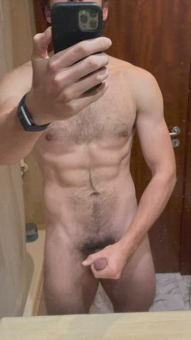 Post-gym shower time