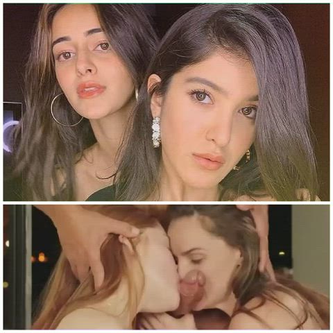 blowjob bollywood desi double blowjob fantasy indian threesome gif