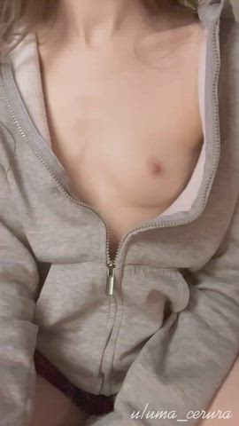 Just trying to make you smile with my little boob flash <3