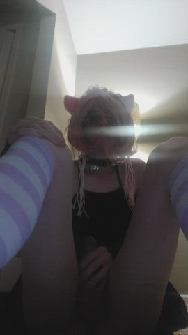 amateur cock cosplay femboy knee high socks masturbating socks gif